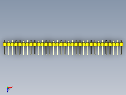 DS1022彩色排针 黄色 32引脚 100mil 类型 SMT R2 版本1.0.zip.zip俯视缩略图