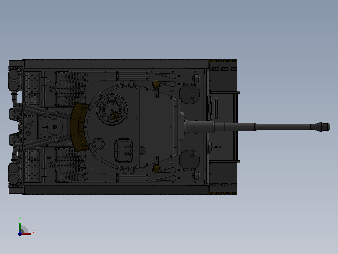 德国虎式坦克1：10模型前视图