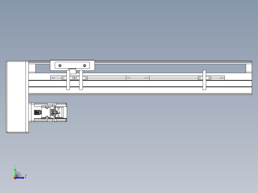 MTH12标准螺杆滑台[MTH12-L#-250-BM-P10-C3]左视图