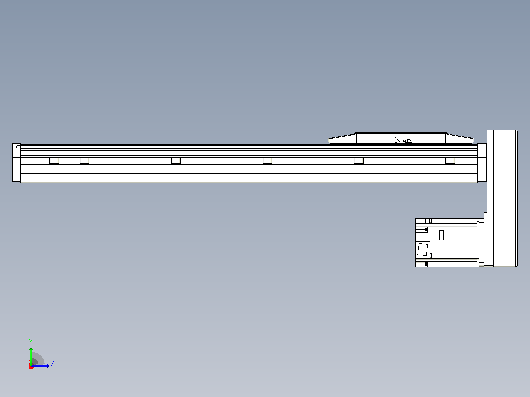 滚珠丝杠直线轴内置导轨TPA-GCR-150-2010C-L500-MP-M75-N3左视图