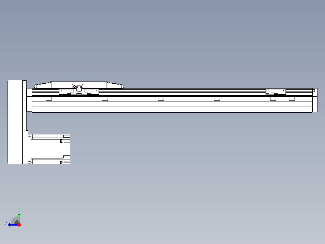 滚珠丝杠直线轴内置导轨TPA-GCR-150-2010C-L500-MP-M75-N3右视图