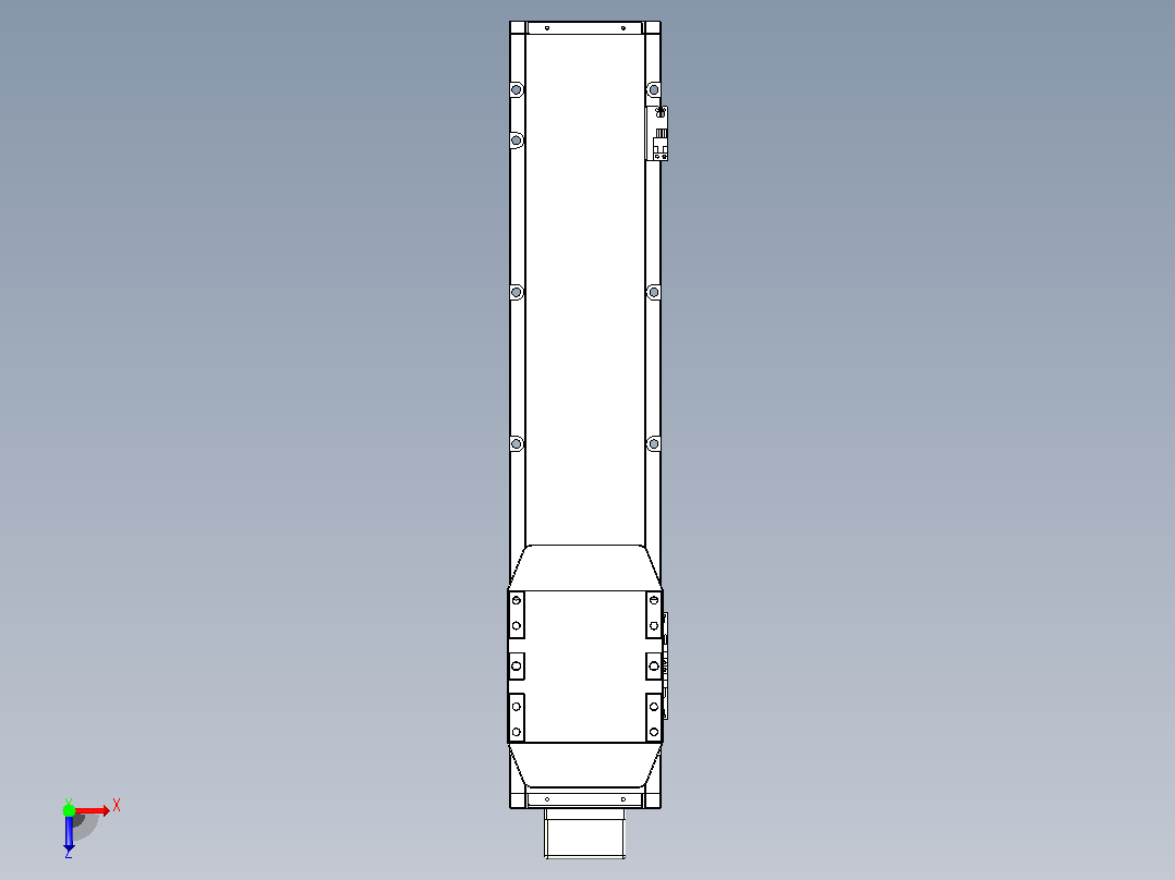 滚珠丝杠直线轴内置导轨TPA-GCR-150-2010C-L500-MP-M75-N3俯视图