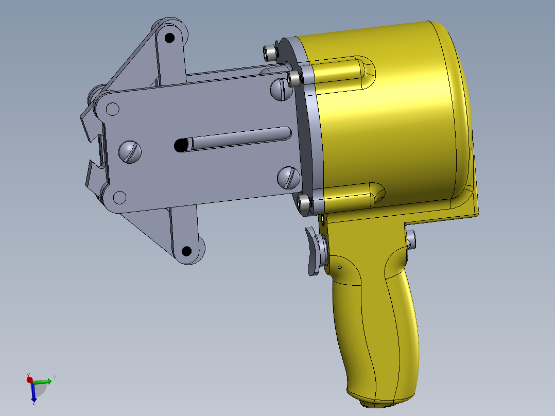 气动钢带锁紧器（sw20可编辑+工程图）