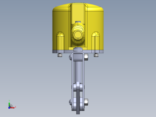 气动钢带锁紧器（sw20可编辑+工程图）前视缩略图