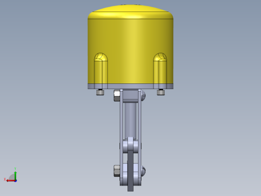 气动钢带锁紧器（sw20可编辑+工程图）后视缩略图