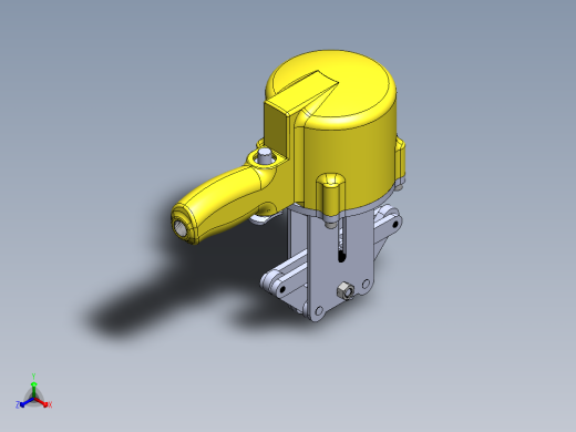 气动钢带锁紧器（sw20可编辑+工程图）正等轴测缩略图
