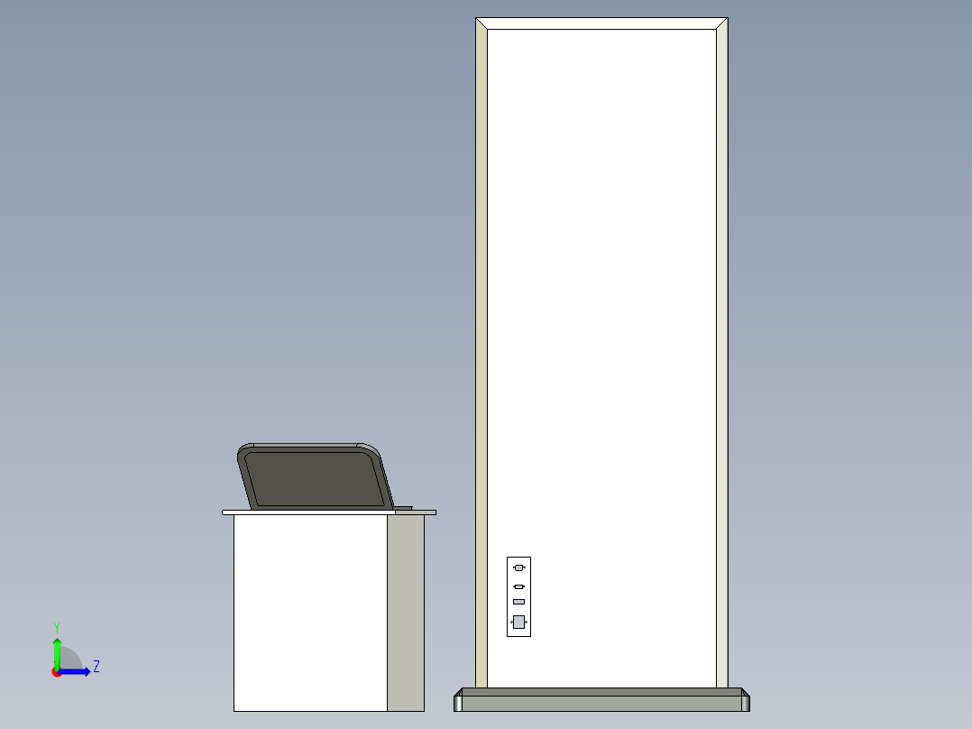 行李包安检（cad+pro+说明书）左视图