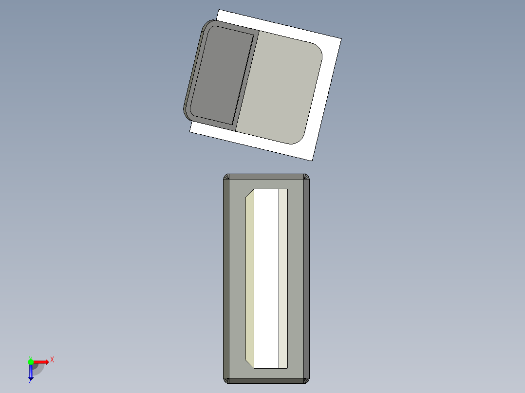 行李包安检（cad+pro+说明书）俯视图