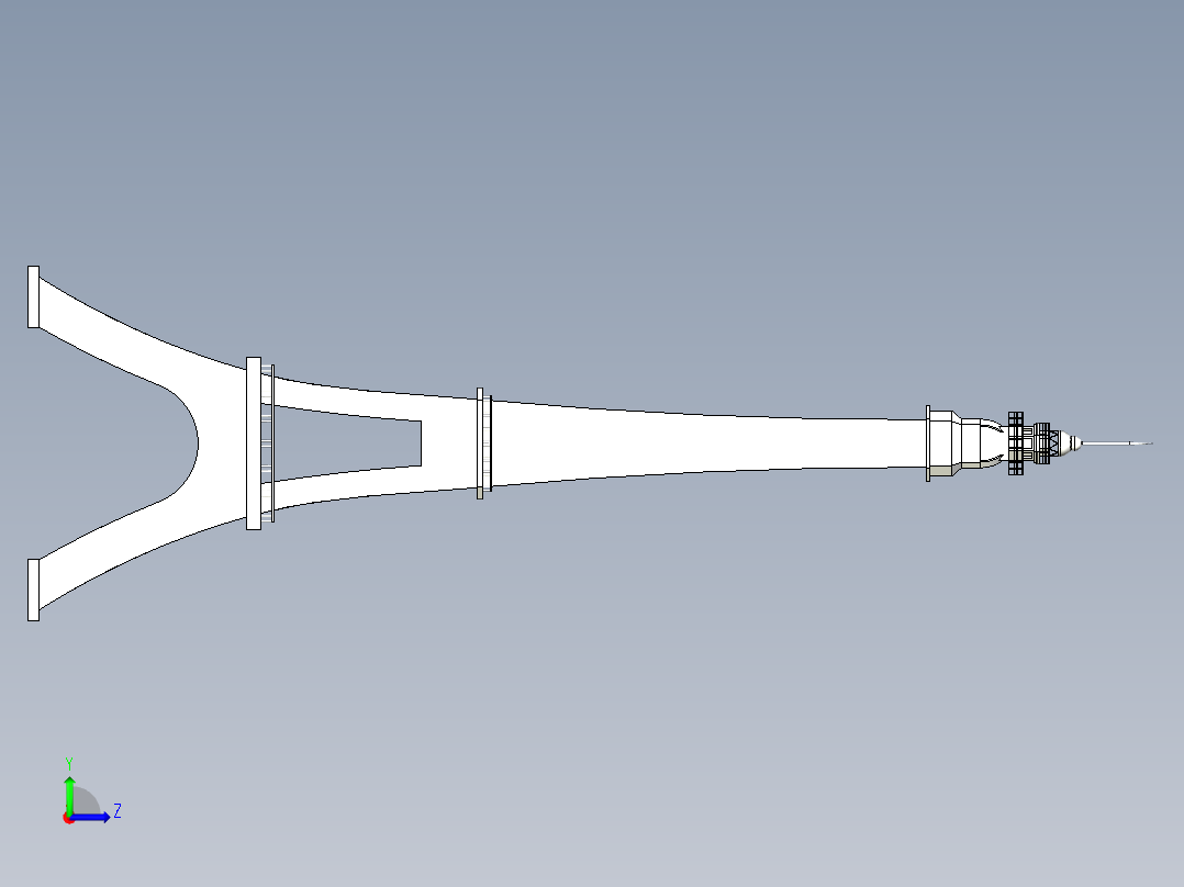 艾佛尔铁塔左视图