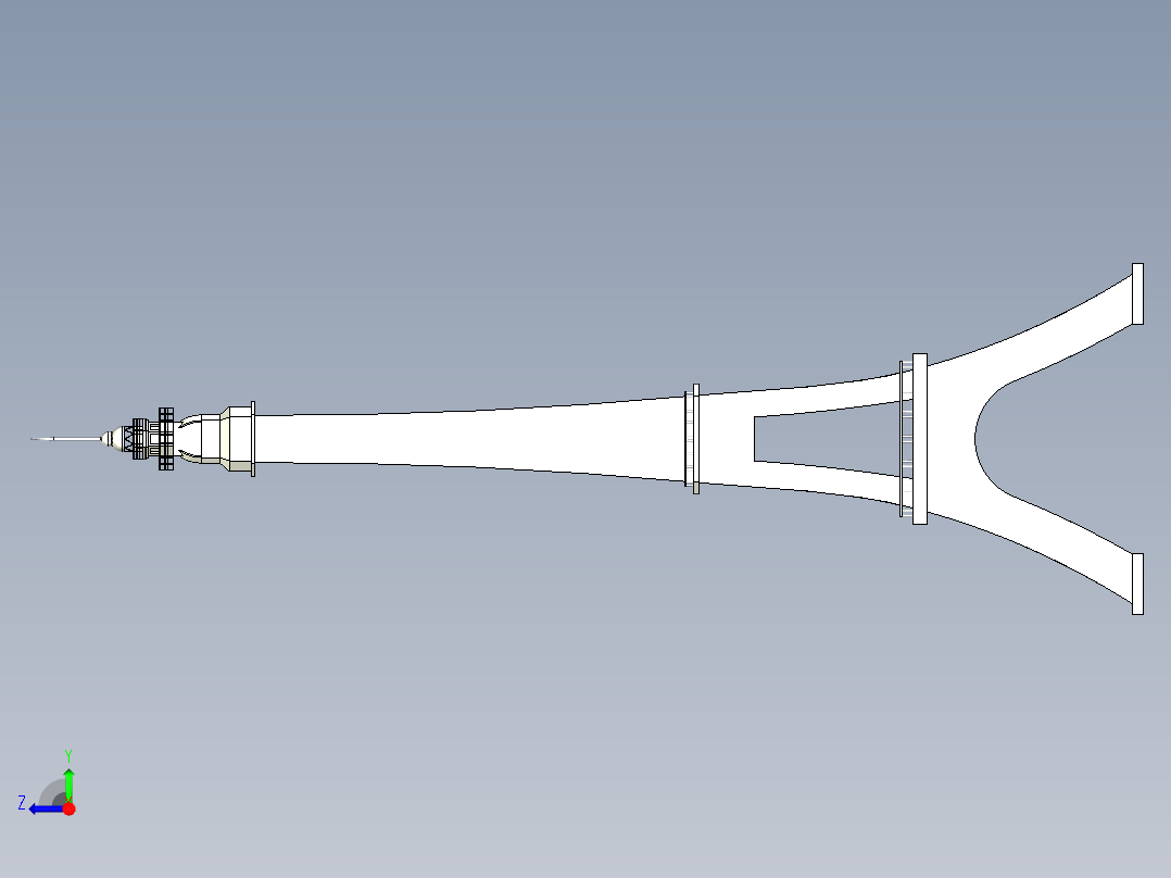 艾佛尔铁塔右视图