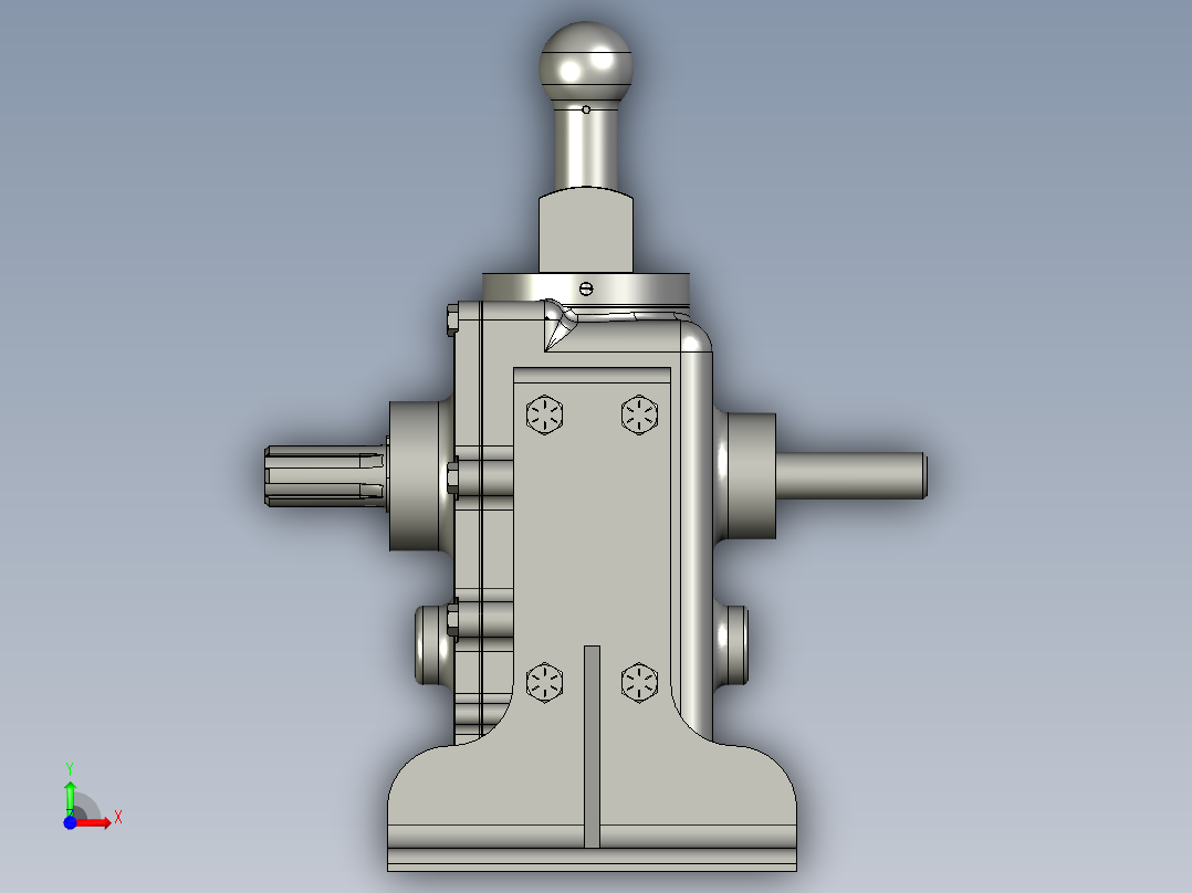 2-speed二档变速箱3D图纸 STP格式前视图