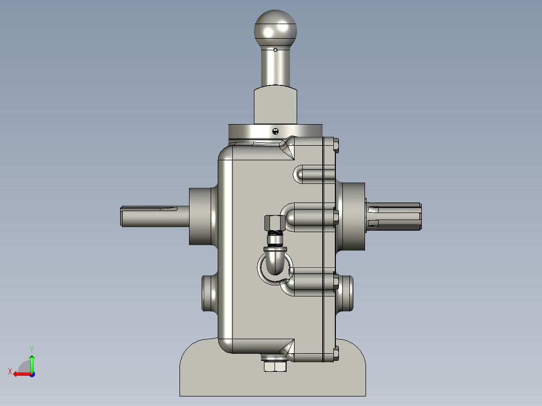 2-speed二档变速箱3D图纸 STP格式后视图