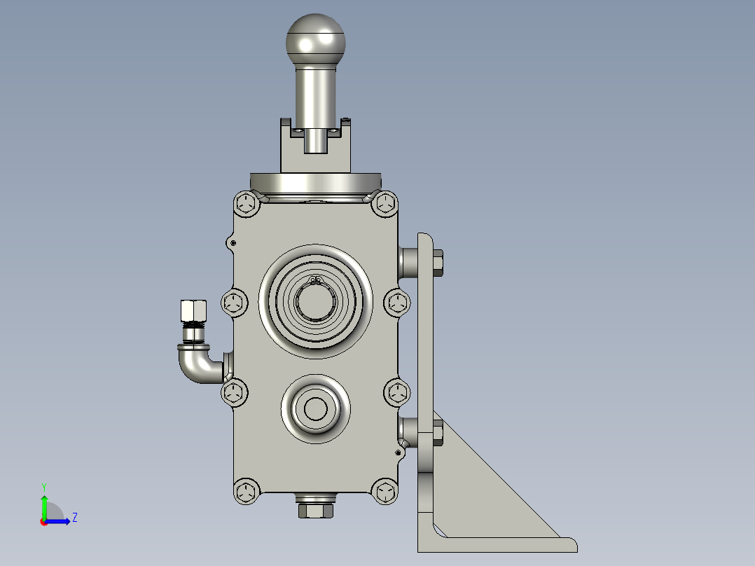 2-speed二档变速箱3D图纸 STP格式左视图
