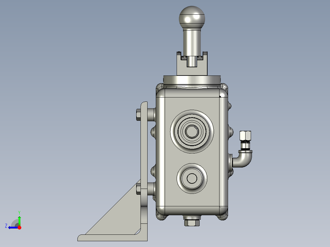 2-speed二档变速箱3D图纸 STP格式右视图