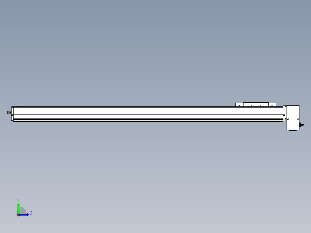 Toyo东佑达直线模组-ECB17-1200-LD左视图