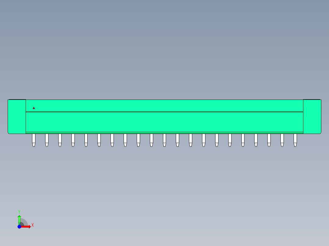DEGSON 15EDG（公头） 3.5mm 螺钉锁紧，插拔式接线端子 FullPack-15EDGVM-3.5-21P-14-00AH前视图