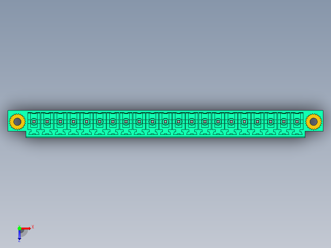 DEGSON 15EDG（公头） 3.5mm 螺钉锁紧，插拔式接线端子 FullPack-15EDGVM-3.5-21P-14-00AH俯视图