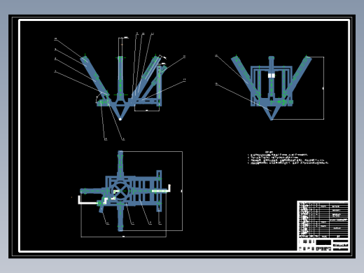 小型挖树机的设计（小型半自动挖树机含7张CAD图纸+说明书）