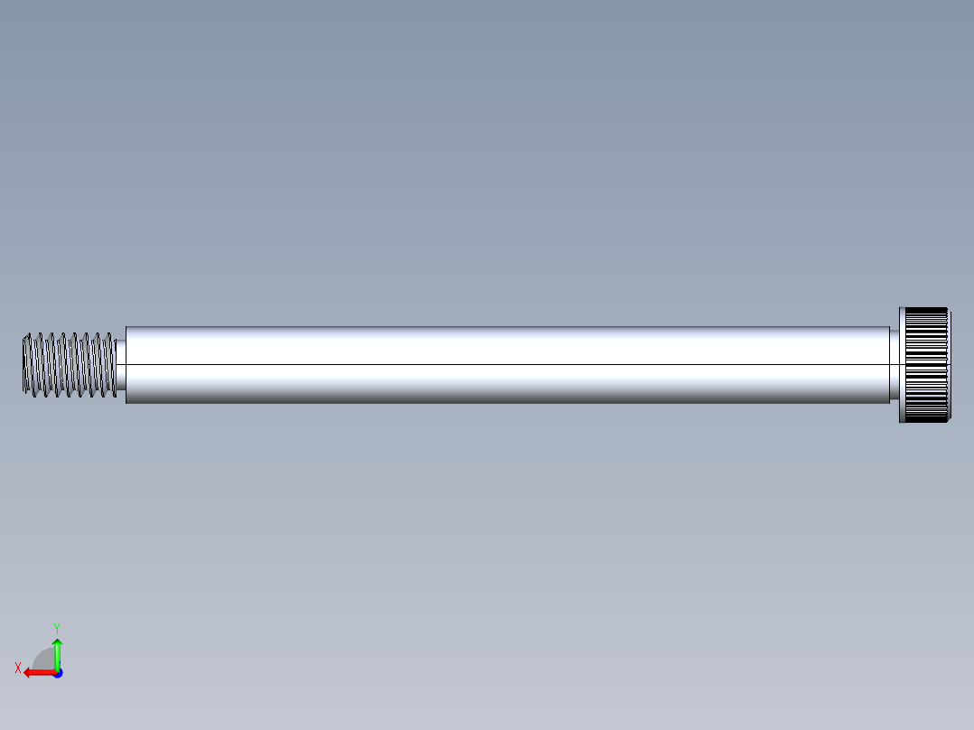 内六角螺螺栓-SB 0.3125-18 x 3.75后视图