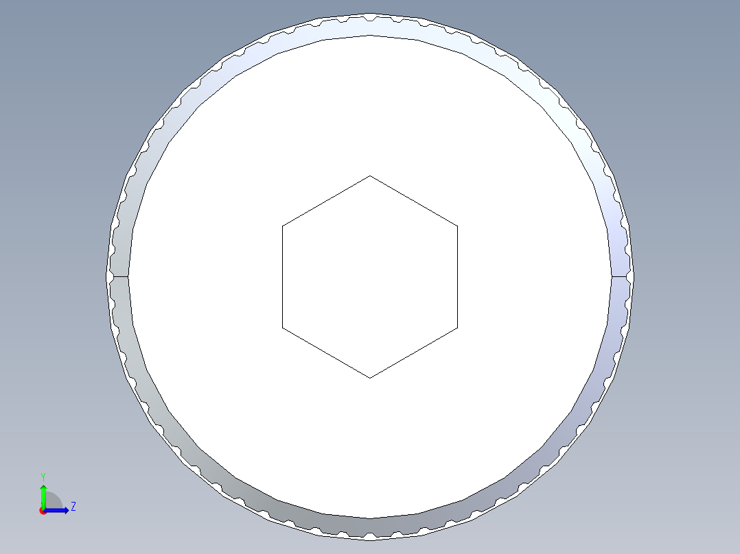 内六角螺螺栓-SB 0.3125-18 x 3.75左视图