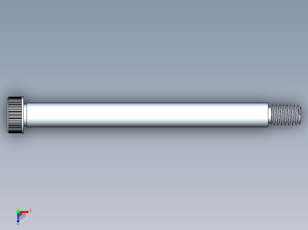 内六角螺螺栓-SB 0.3125-18 x 3.75俯视图