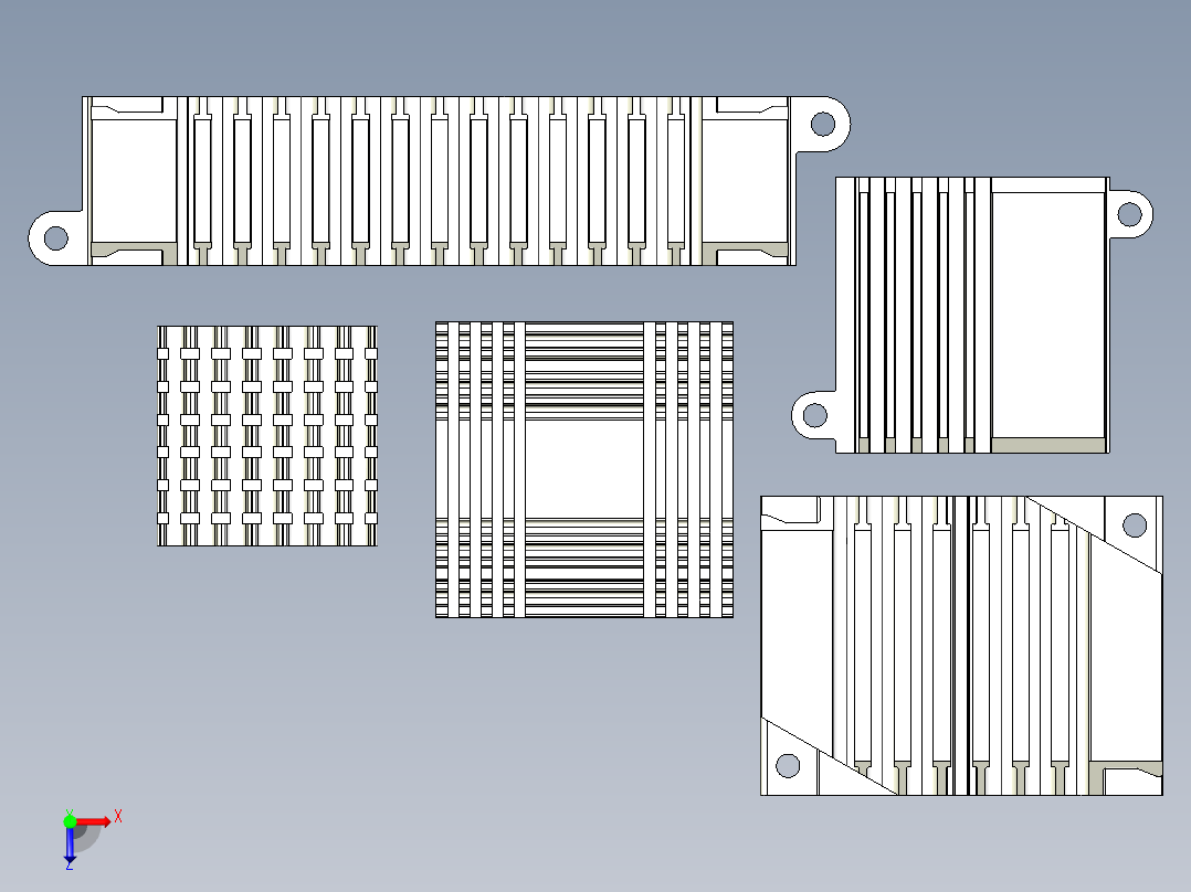 主板冷却块俯视图