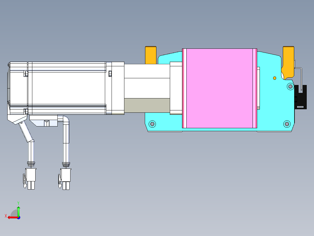 东锦同步带传动-直线滑台模组DH170B-L150-S1900-BL-P400W-C3后视图