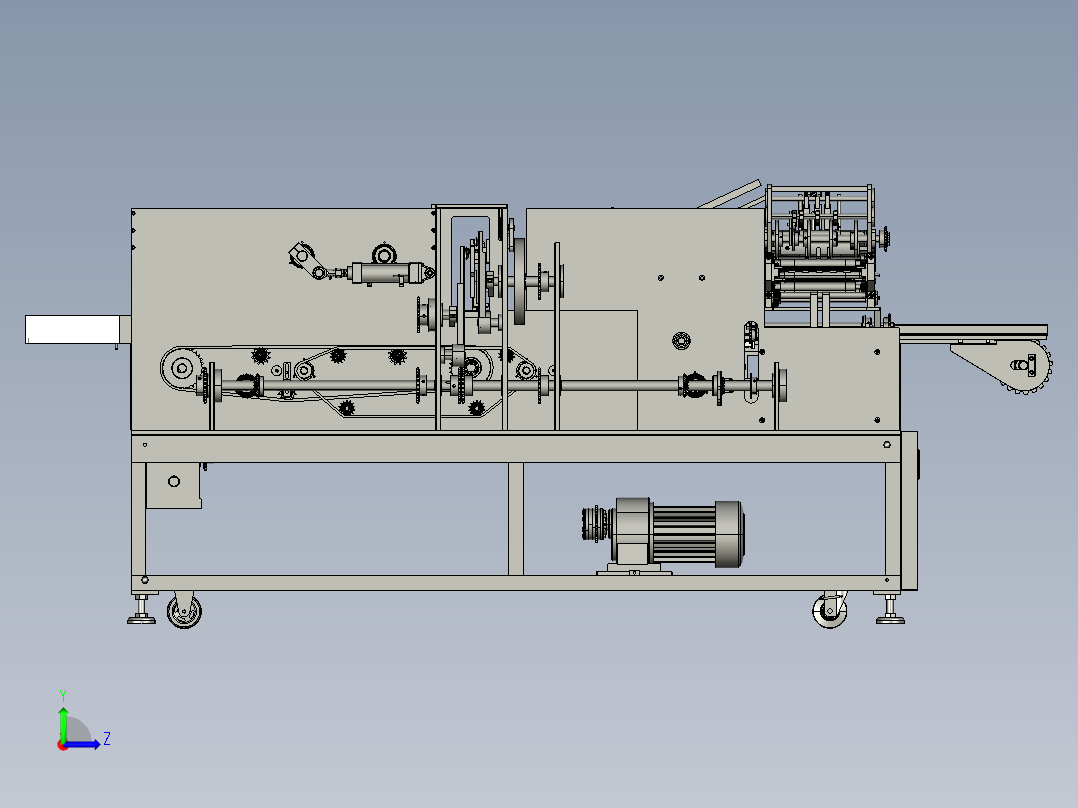 全自动药品口罩食品装盒机封盒机左视图