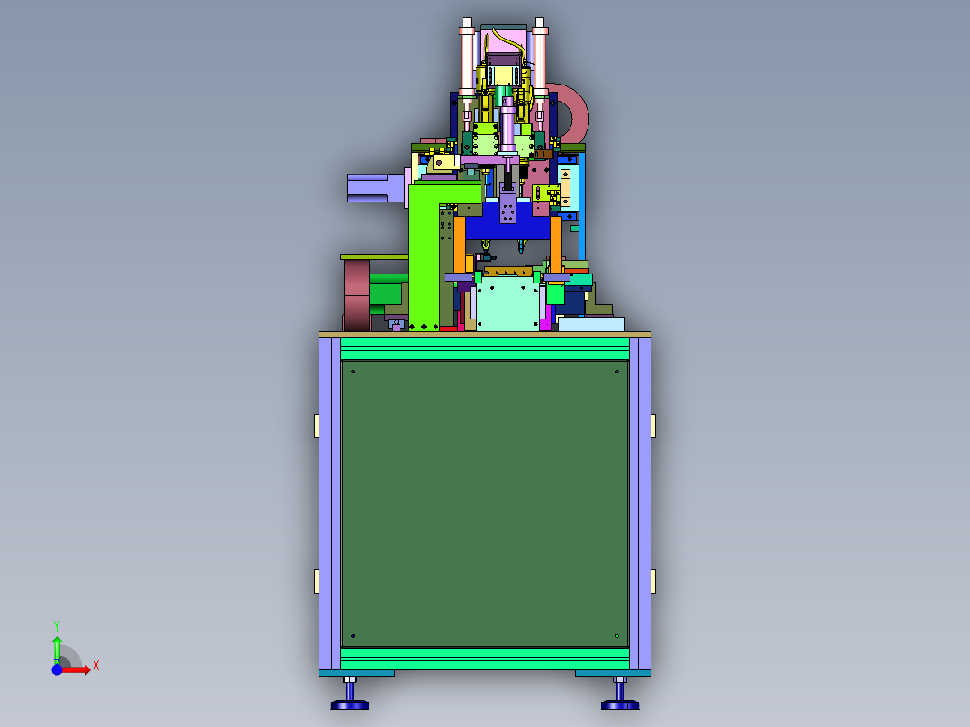 在线式机械手CCD视觉电路板锁螺丝机前视图