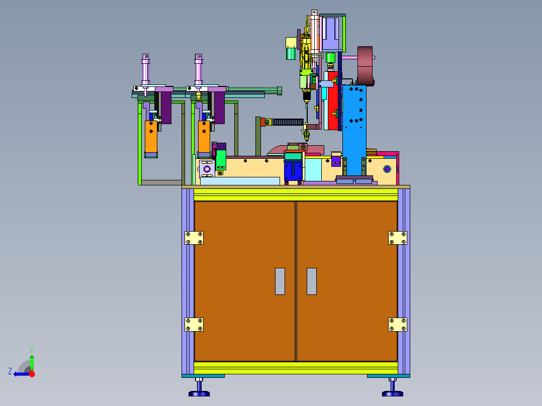 在线式机械手CCD视觉电路板锁螺丝机右视图