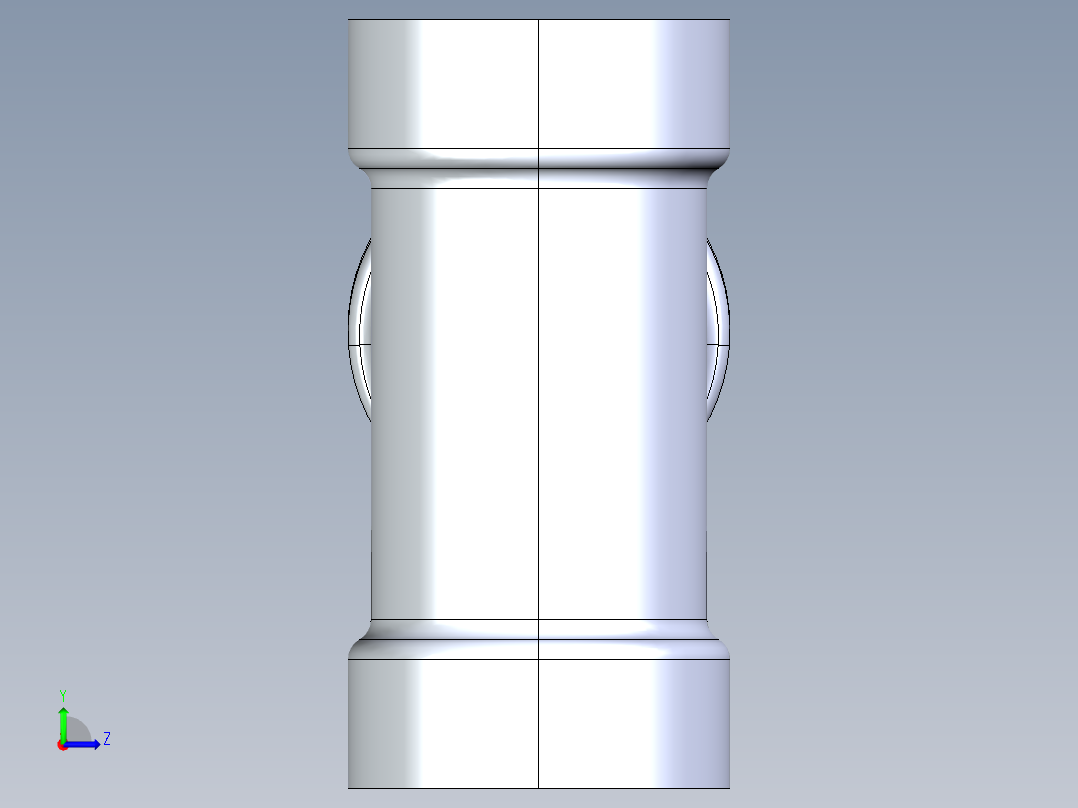 船舶管路系统S13_SeaDrainPLUS_SanitaryTee-SxSxS_37E161502_2in Sea Drain Plus - Sanitary Tee - SxS左视图