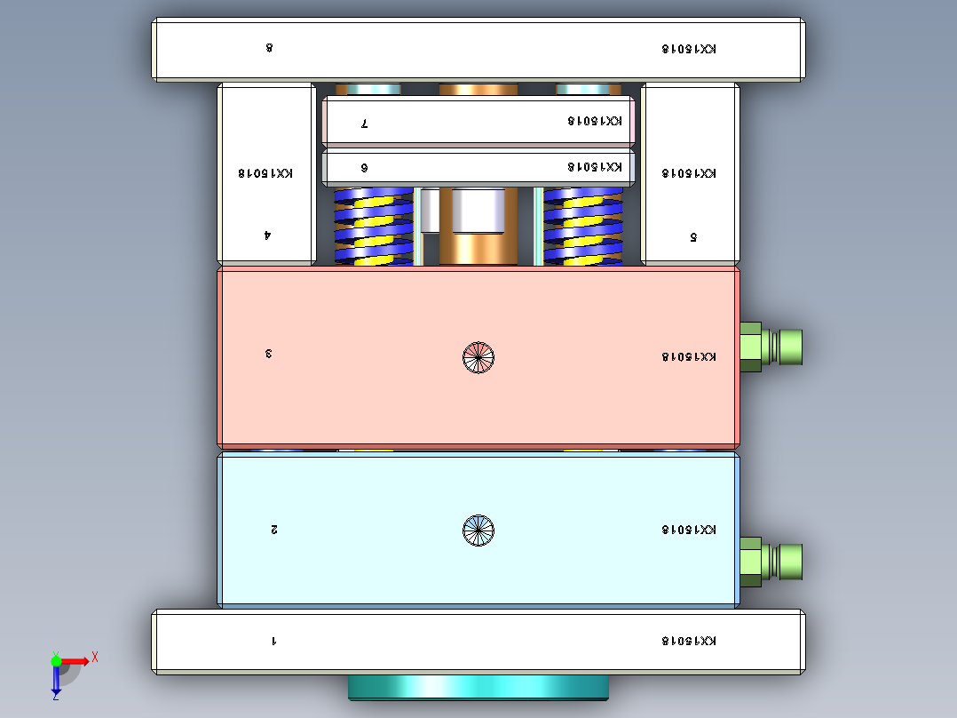 耳机线控模具设计421431==10俯视图