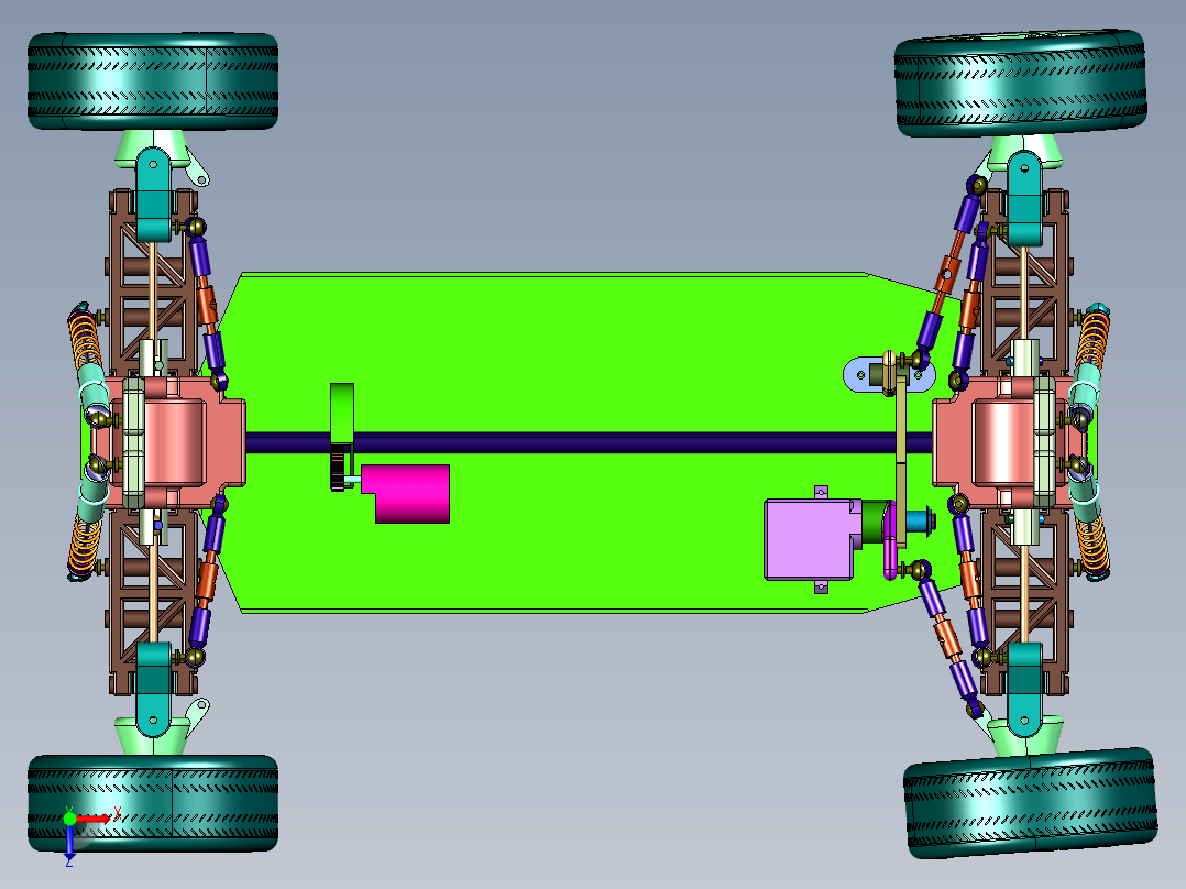 合金漂移无线仿真遥控车俯视图