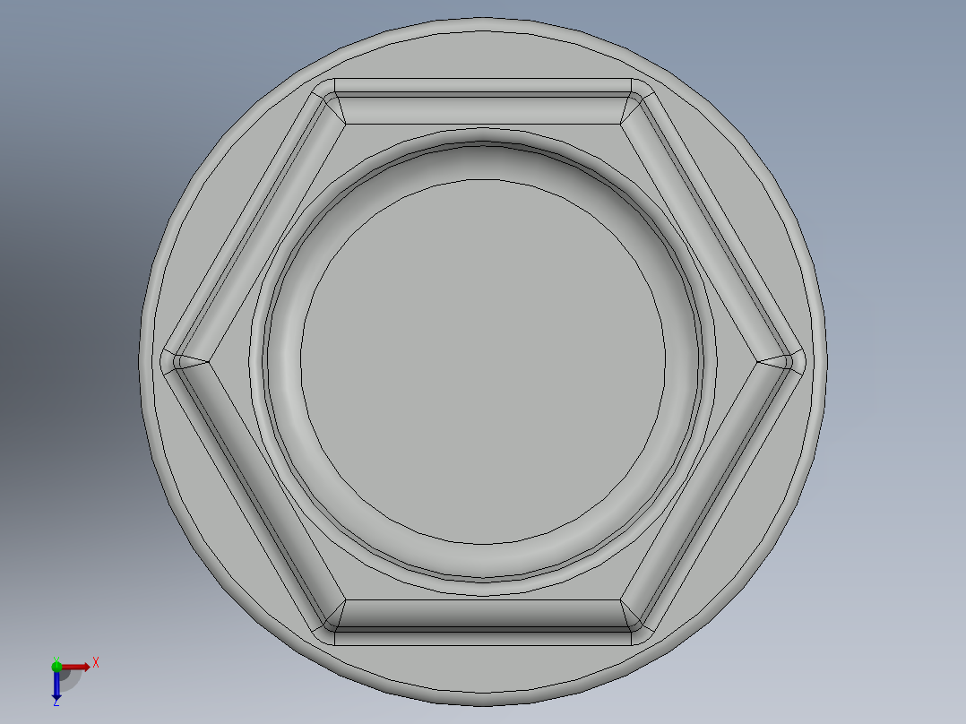 紧固件-Hex Head Screw-03俯视图