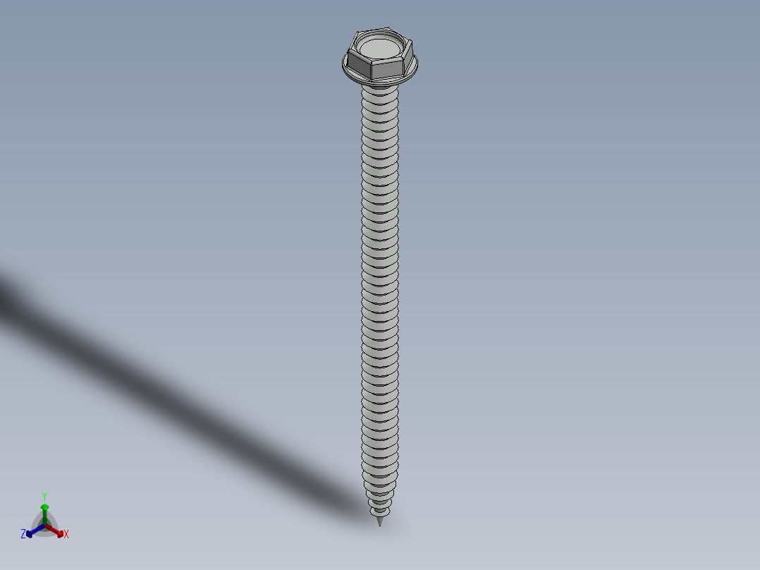 紧固件-Hex Head Screw-03正等轴测图