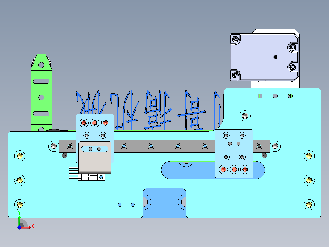 4.同步带对中机构前视图