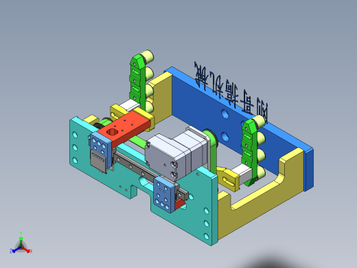 4.同步带对中机构正等轴测缩略图