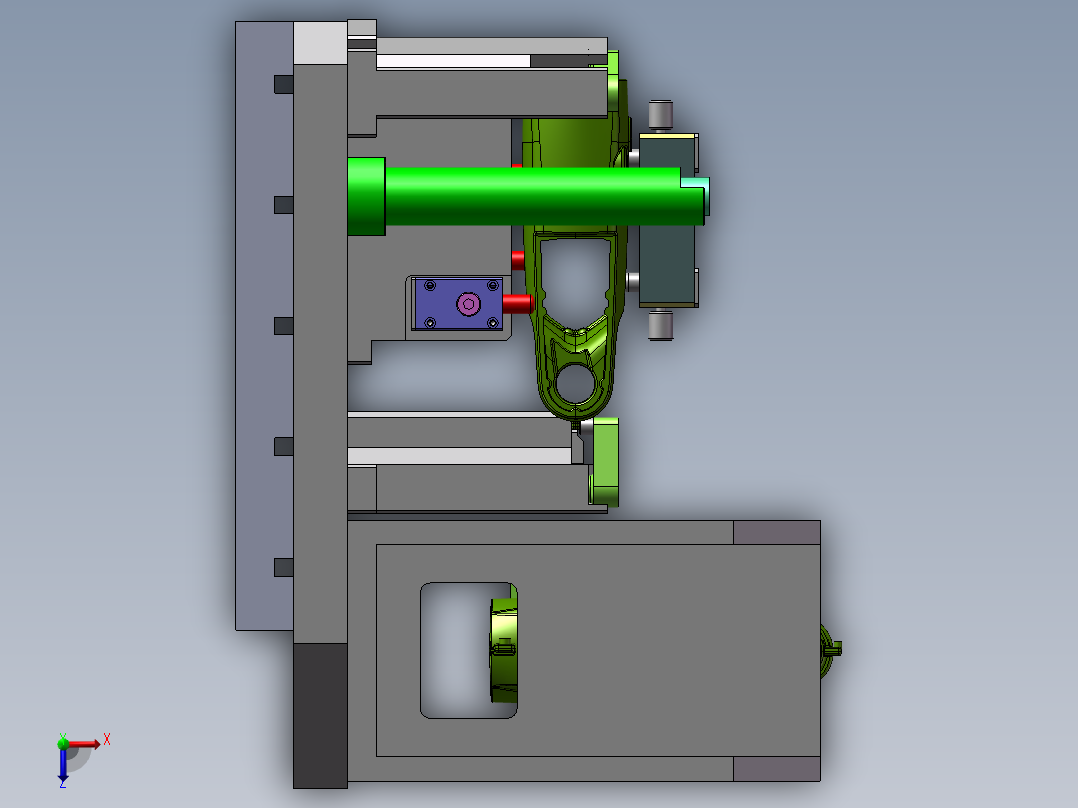 KUKA零件专用夹具俯视图