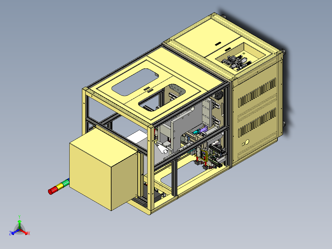 带传送带的托盘压机step正等轴测图