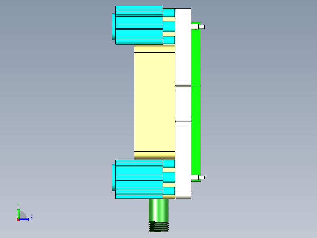Aam00-A-笔记本CNC工装夹具三维模型CNC6-0911左视图