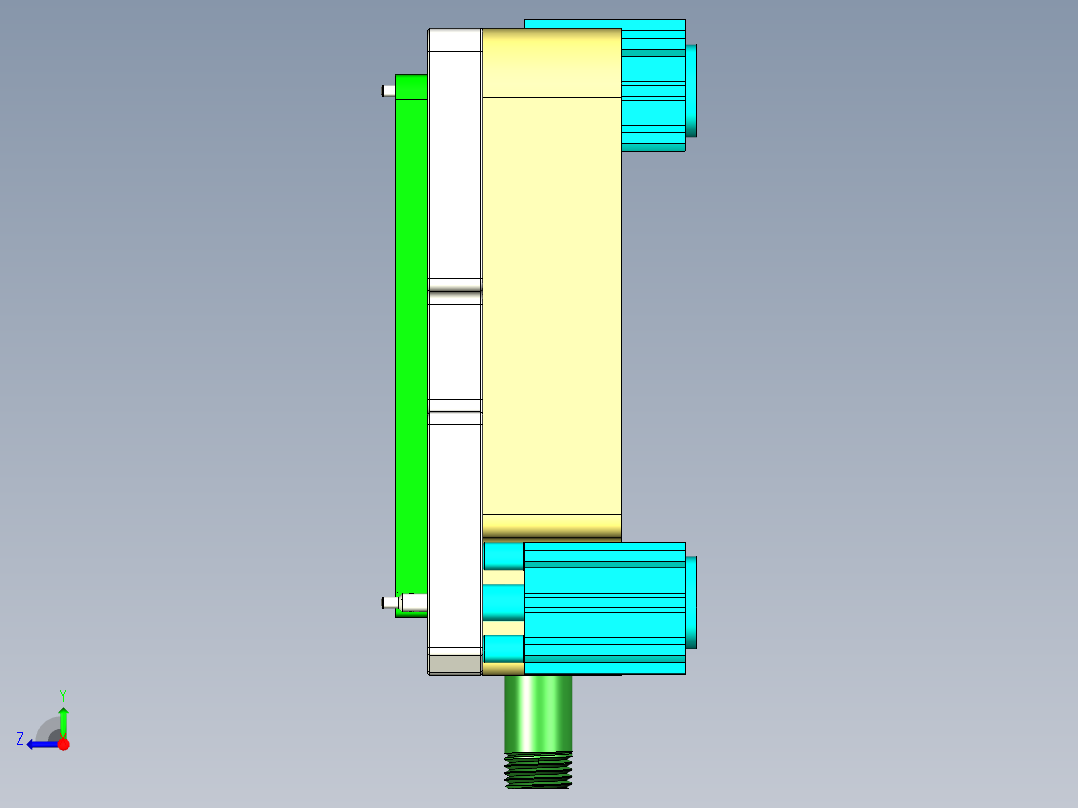 Aam00-A-笔记本CNC工装夹具三维模型CNC6-0911右视图