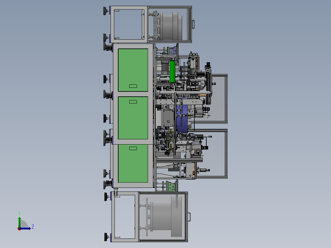 一种门把手自动装配机sw18可编辑左视图