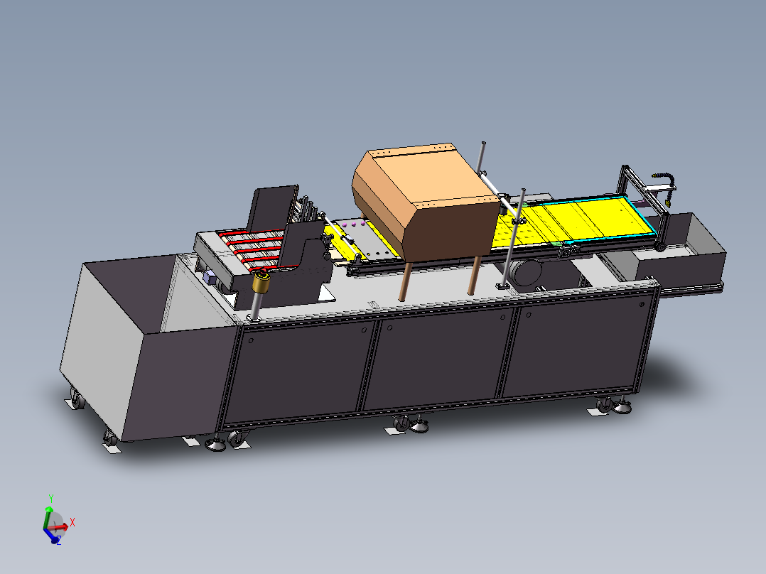 纸箱二维码自动视觉检测流水线设备sw18可编辑