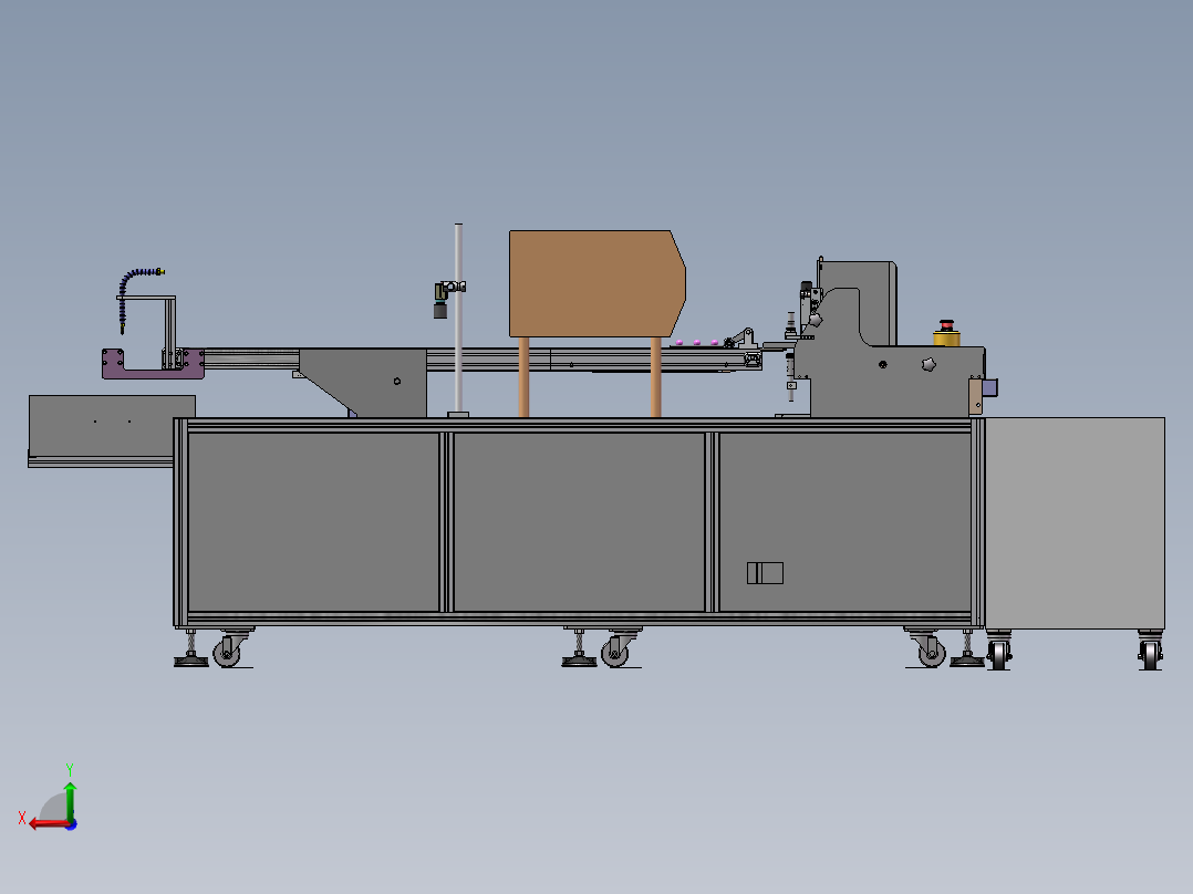 纸箱二维码自动视觉检测流水线设备sw18可编辑后视图