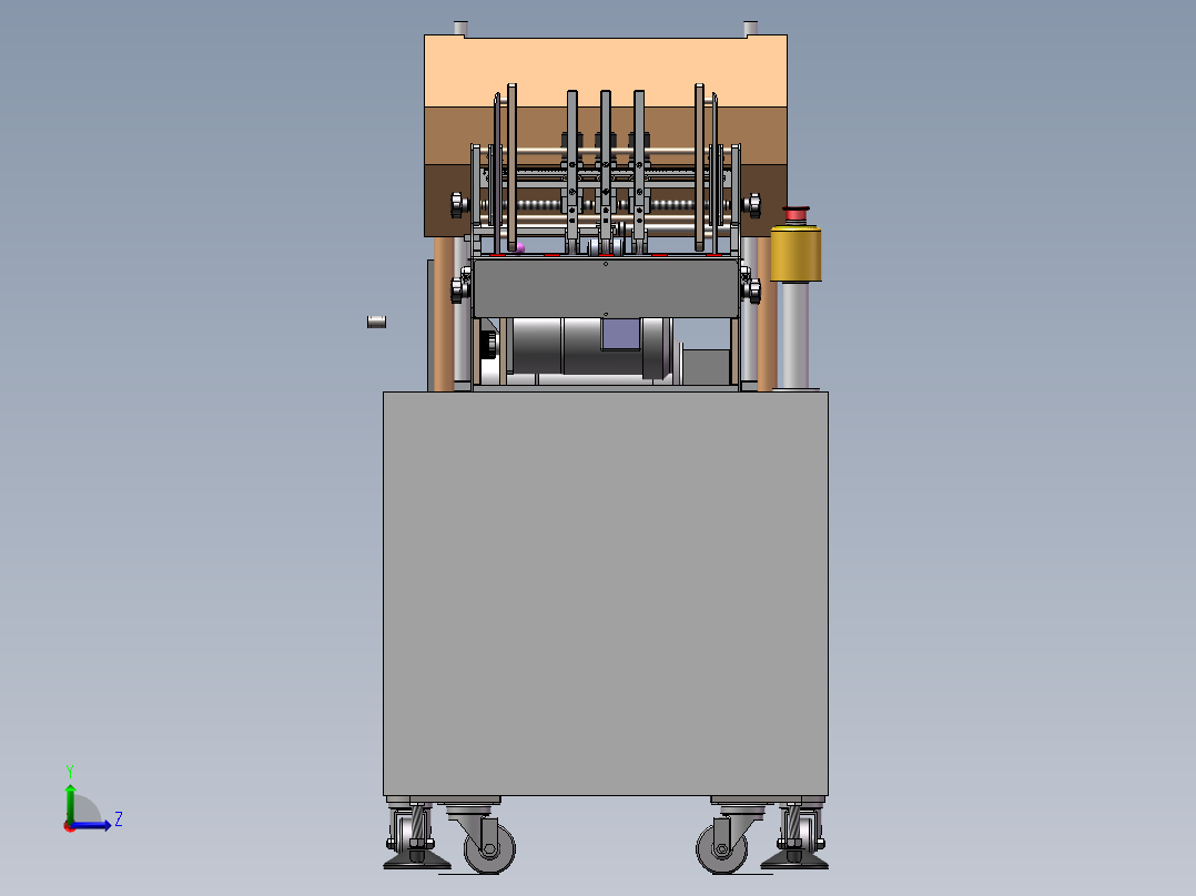 纸箱二维码自动视觉检测流水线设备sw18可编辑左视图