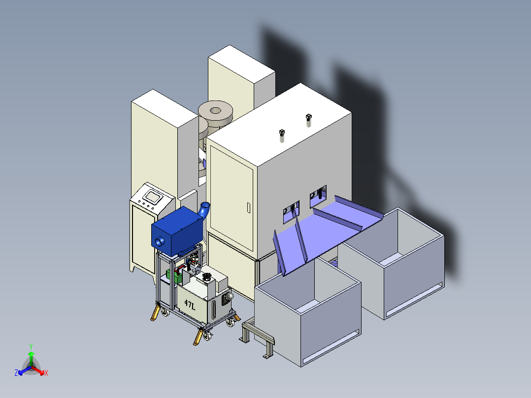锻造件防锈喷油雾化设备X_T正等轴测图