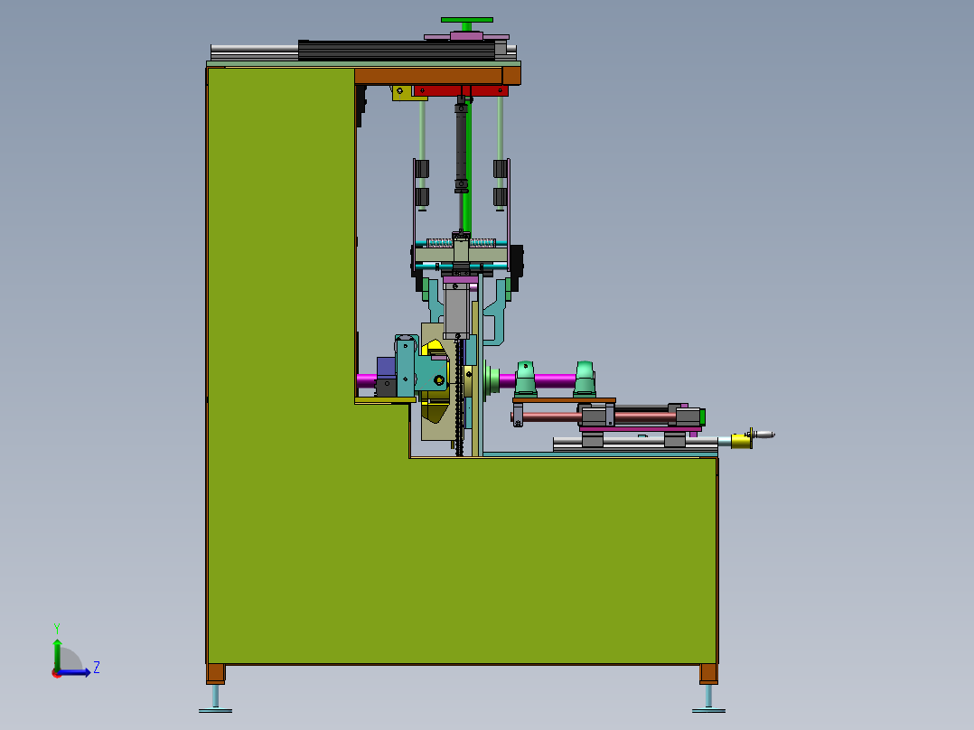 PVC管缠绕包装机sw18可编辑左视图