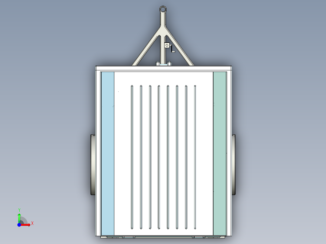 农用拖车平板拖车前视图