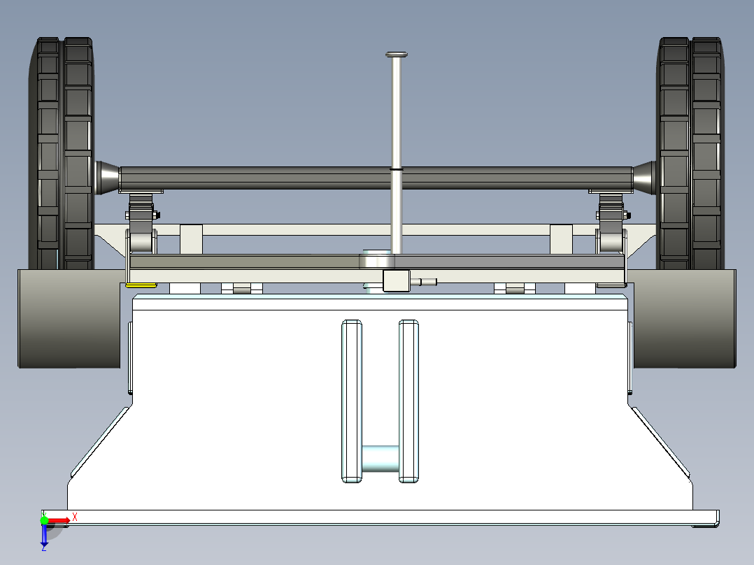 农用拖车平板拖车俯视图