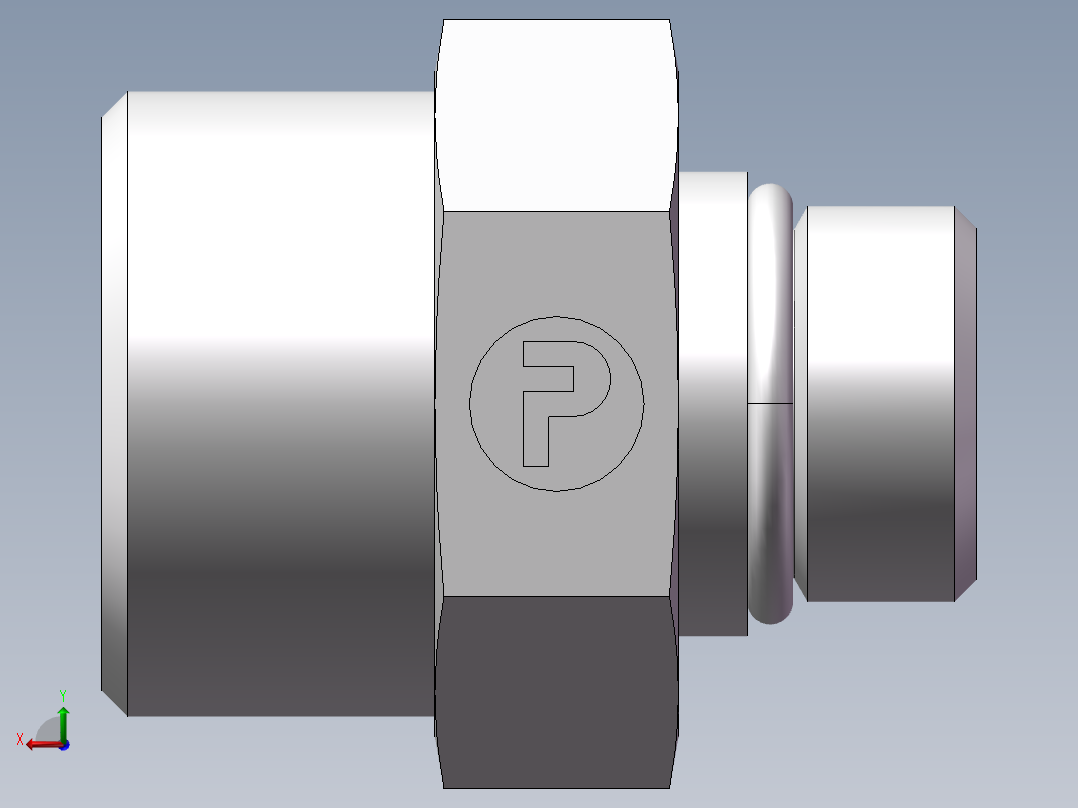 美制O圈密封接头、1DO-30-08后视图